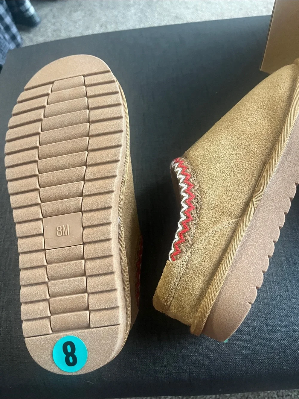 Cushionaire tan suede